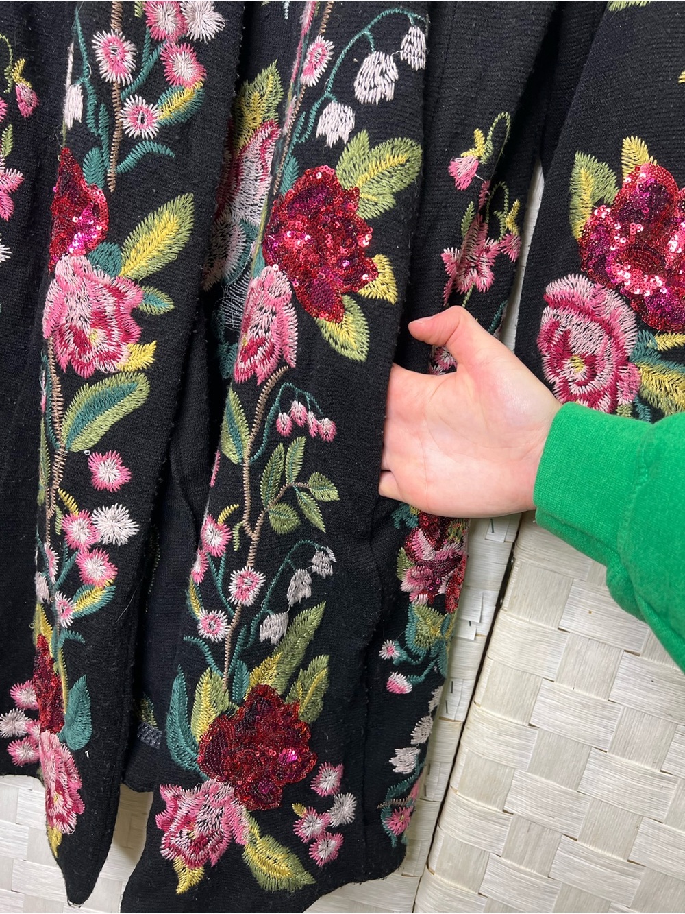 Johnny Was Biya Embroidered Floral Cardigan / Duster – Size Large - Picture 6 of 17